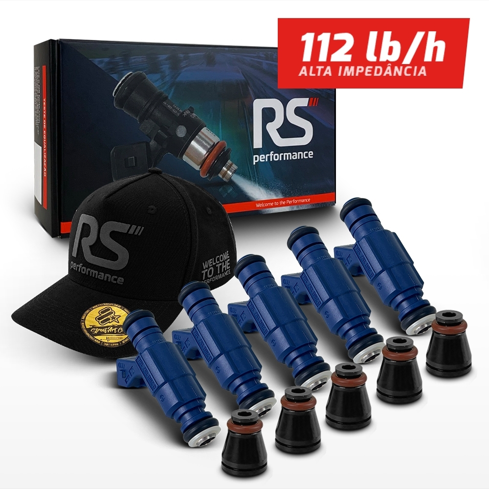 Kit 5 Bico Injetor Alta Vazão Bosch 112lb/h 129lb/h 145lb/h
