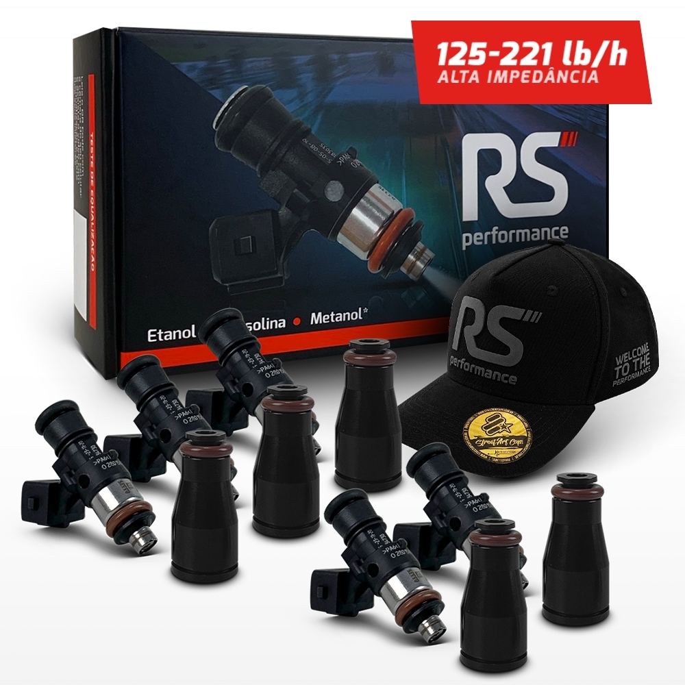 Kit 5 Bicos Injetores Bosch Alta Vazão 125 / 158 / 221 Lb/h