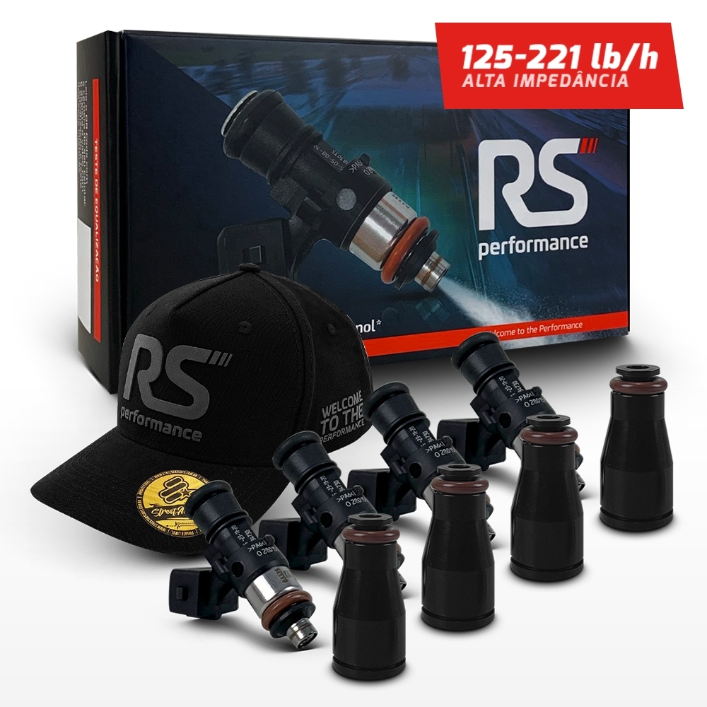Kit 4 Bicos Injetores Bosch Alta Vazão 125 / 158 / 221 Lb/h