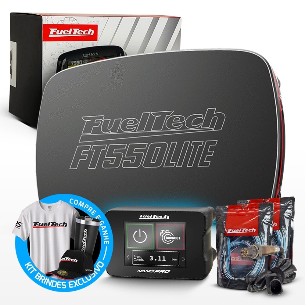 Módulo de Injeção Ft550 Lite Com Chicote Motor Dianteiro + WideBand Nano Pro + Sonda Bosch 4.9