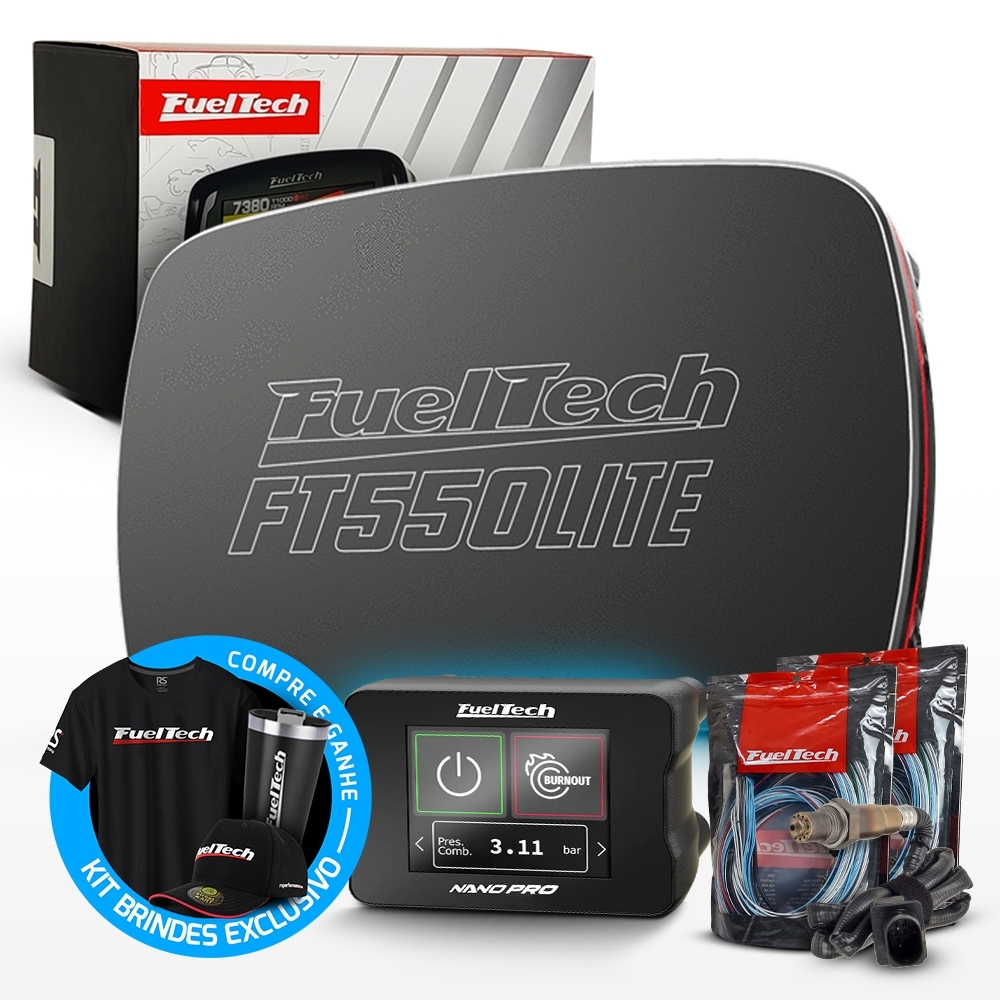 Módulo de Injeção Ft550 Lite Com Chicote Motor Dianteiro + WideBand Nano Pro + Sonda Bosch 4.9