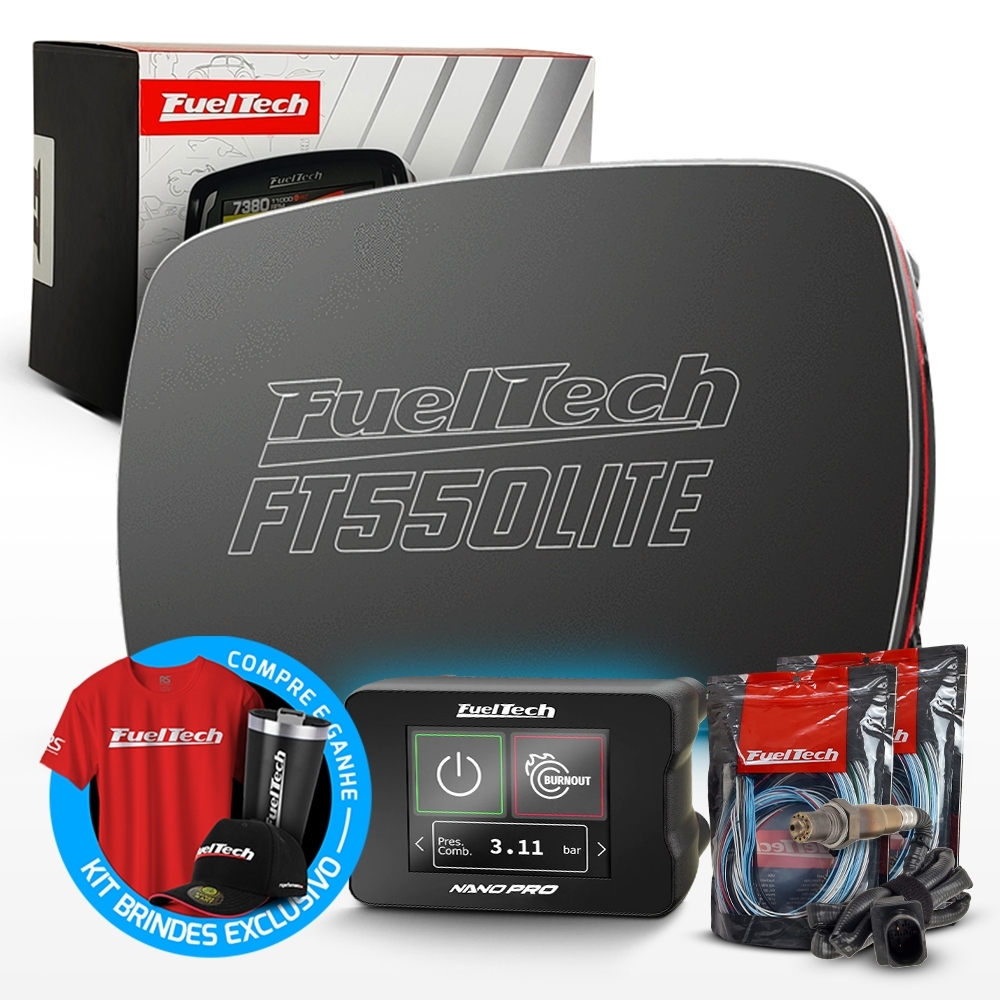 Módulo de Injeção Ft550 Lite Com Chicote Motor Dianteiro + WideBand Nano Pro + Sonda Bosch 4.9