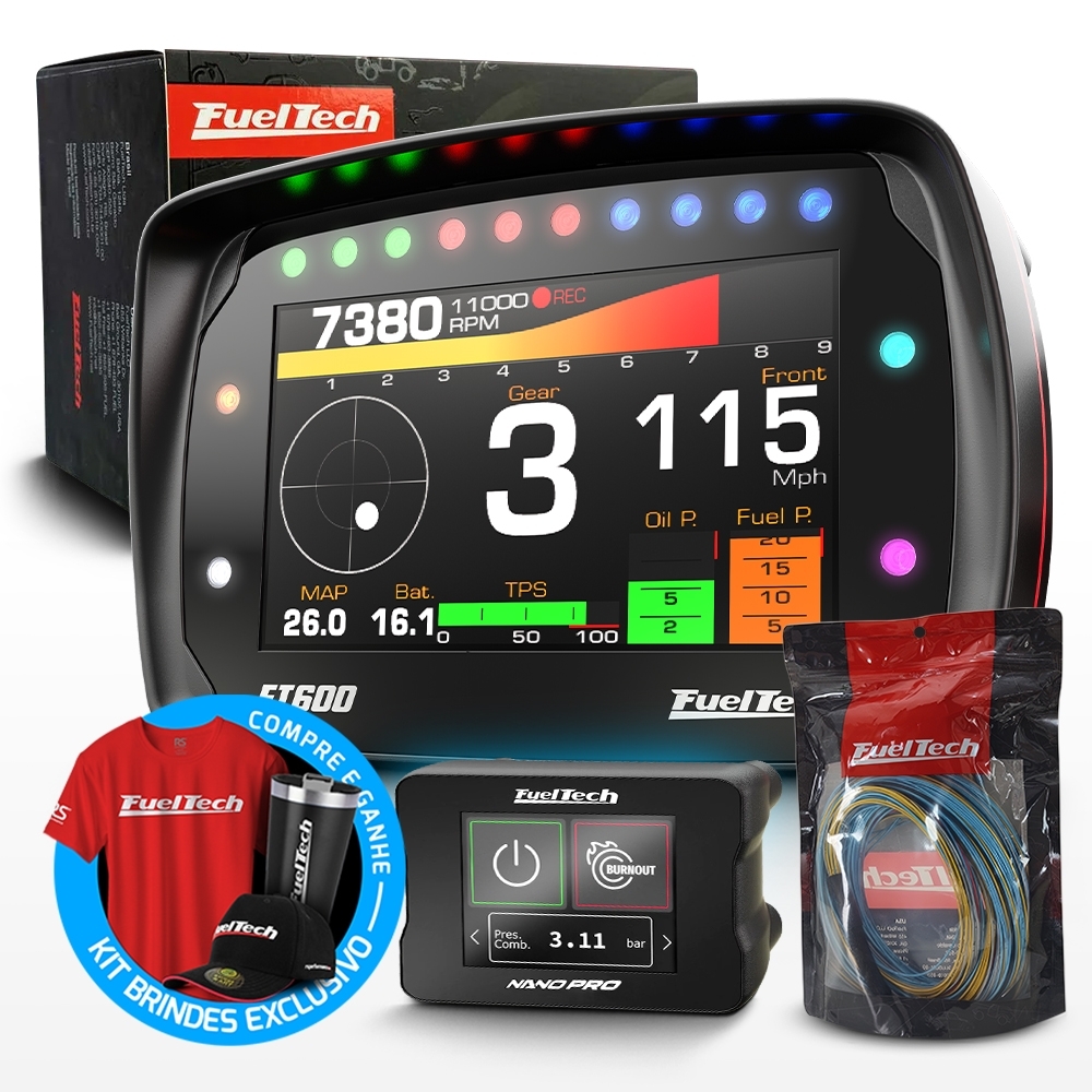 Módulo de Injeção Ft600 Com Chicote Motor Dianteiro + WideBand Nano Pro (Sem Sonda)