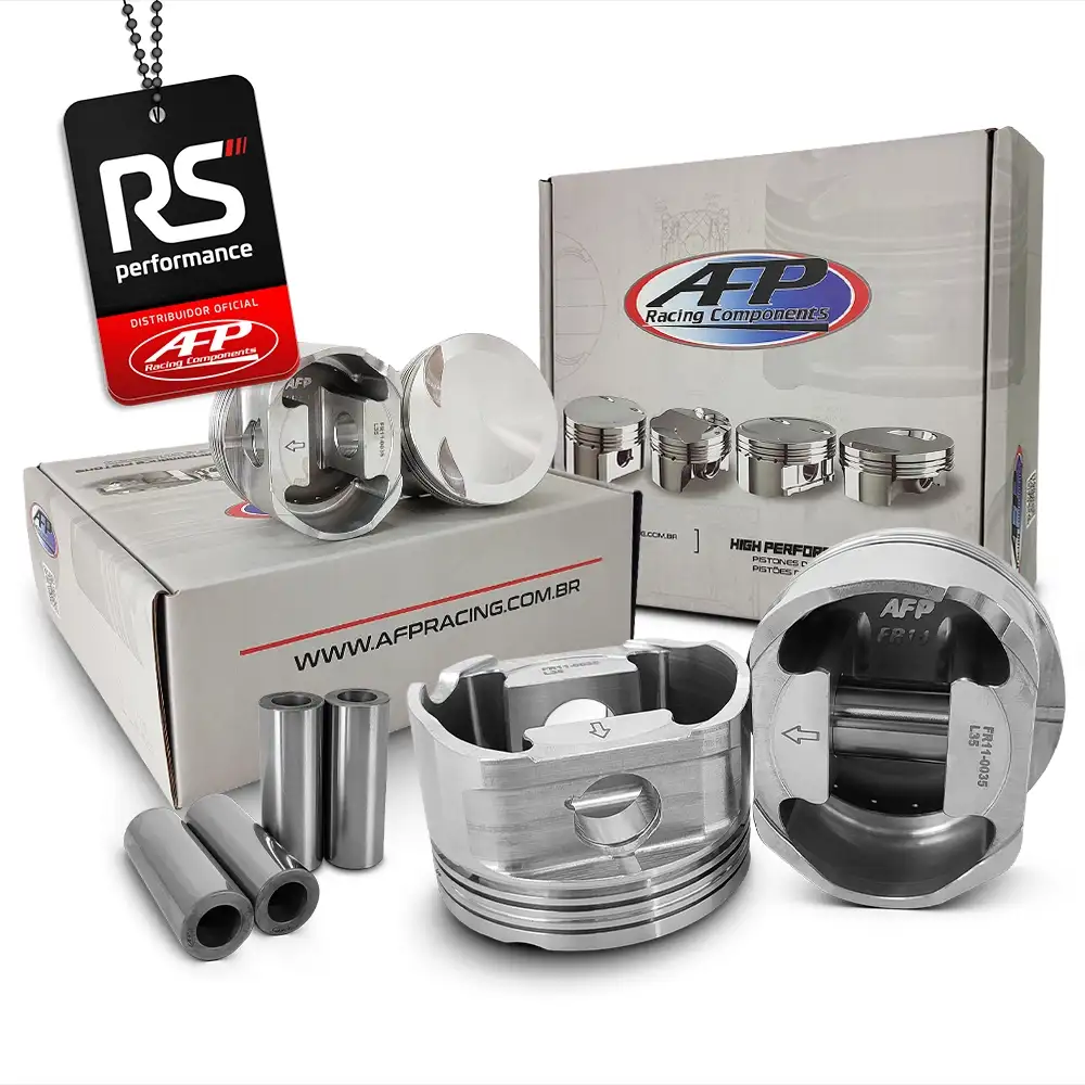 Kit 4 Pistão Forjado Côncavo c/ Cavas AE888 / EA113 2.0 TSI 16V + Pinos 20mm + Anéis