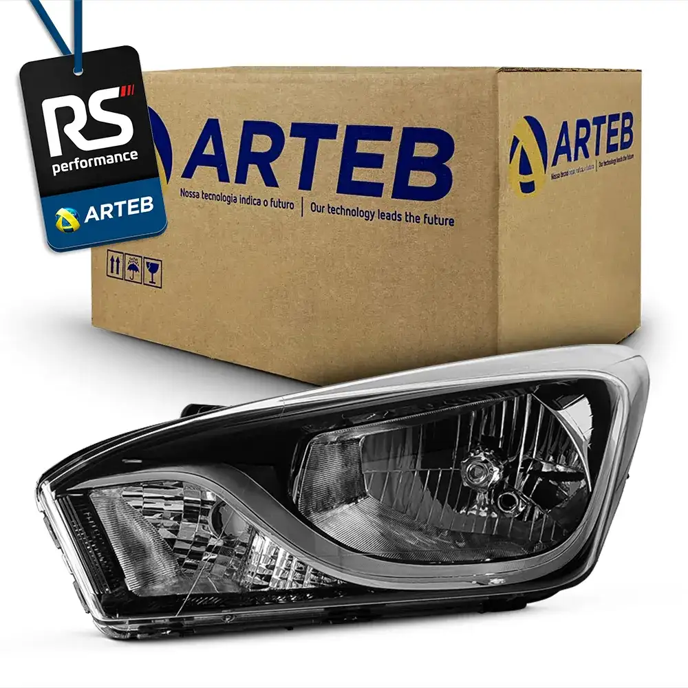 Farol Máscara Negra Hb20x Hatch / Sedan 2013 Até 2018
