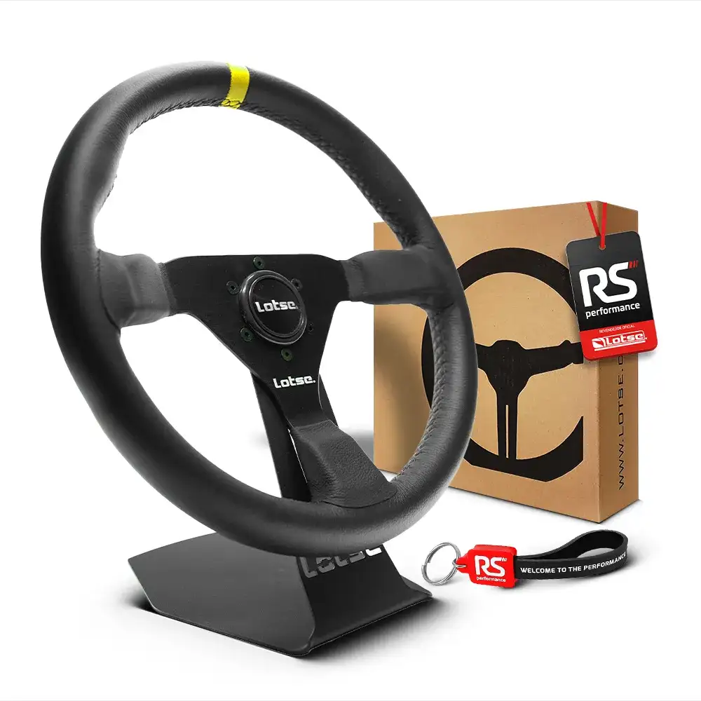 Volante Lotse Universal Gt330 Em Couro - 3 Cores