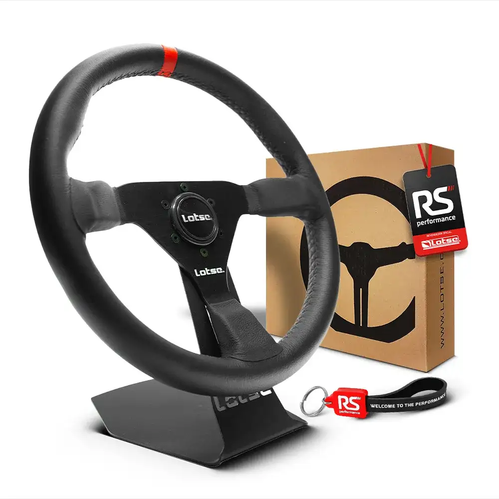 Volante Lotse Universal Gt330 Em Couro - 3 Cores