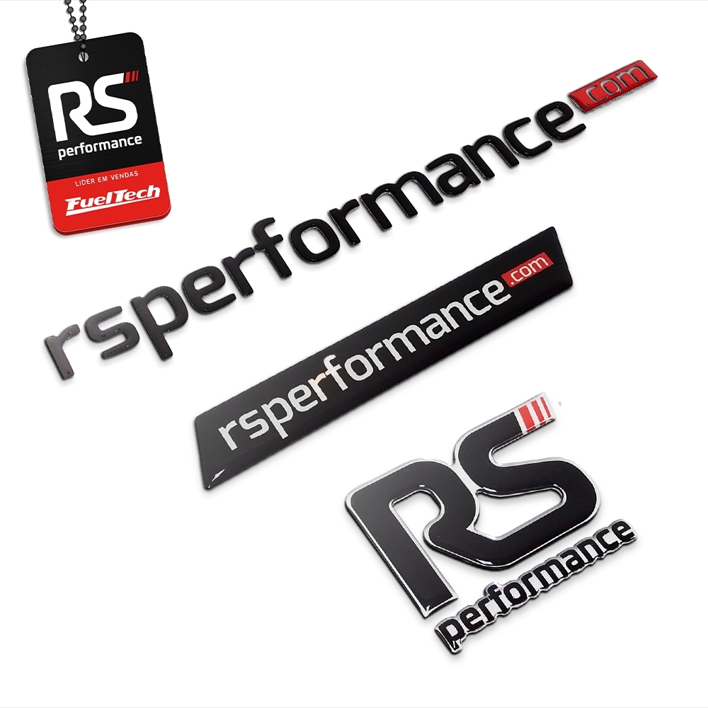 KIT ADESIVO PROMOCIONAL CROMO/PRETO RS PERFORMANCE