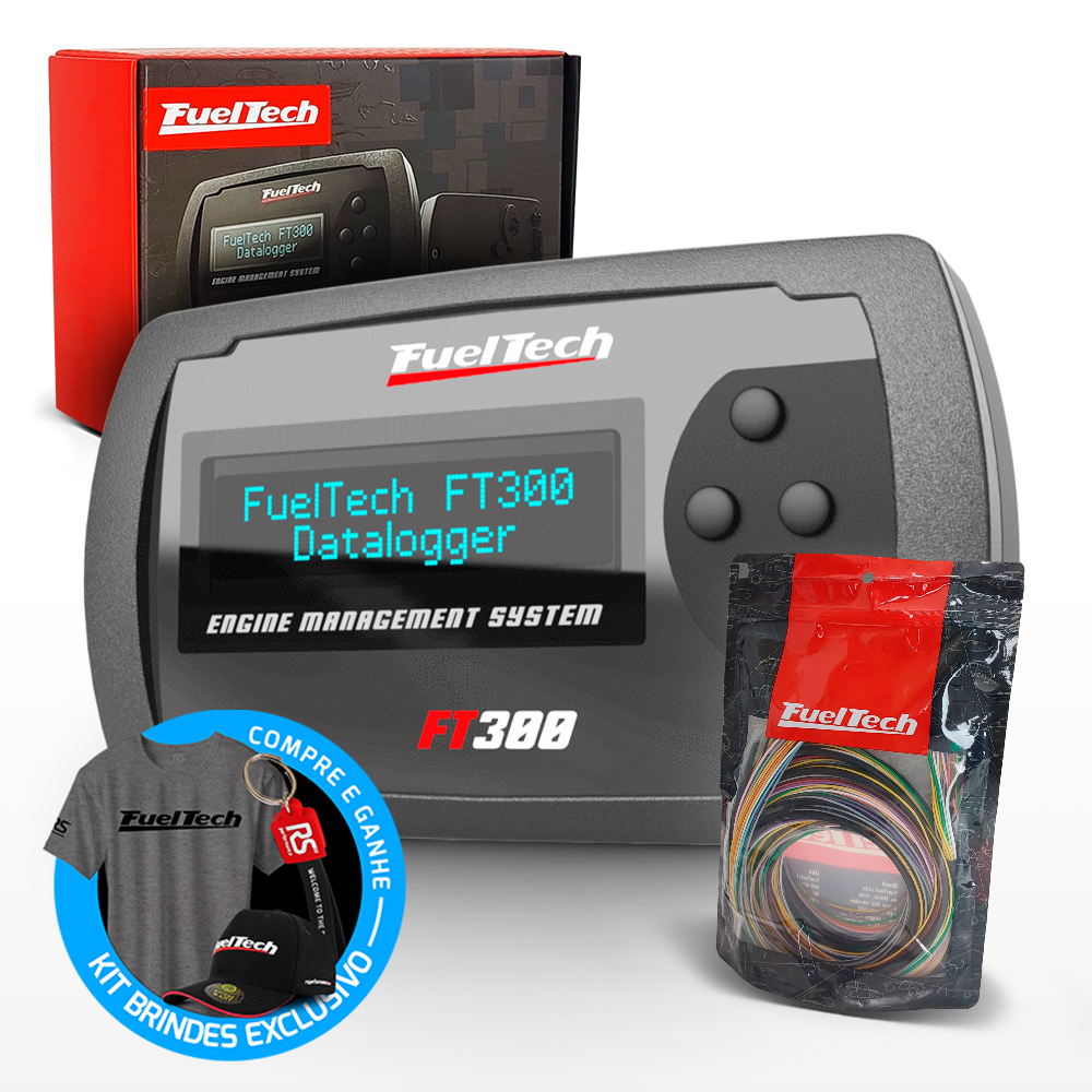 Módulo de Injeção Programável Fueltech Ft300 Com Chicote de Motor Dianteiro de 3 Metros