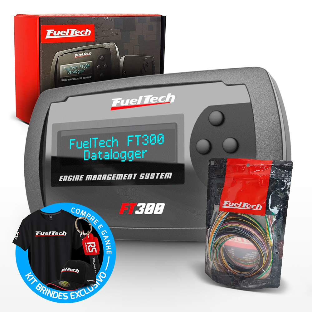 Módulo de Injeção Programável Fueltech Ft300 Com Chicote de Motor Dianteiro de 3 Metros