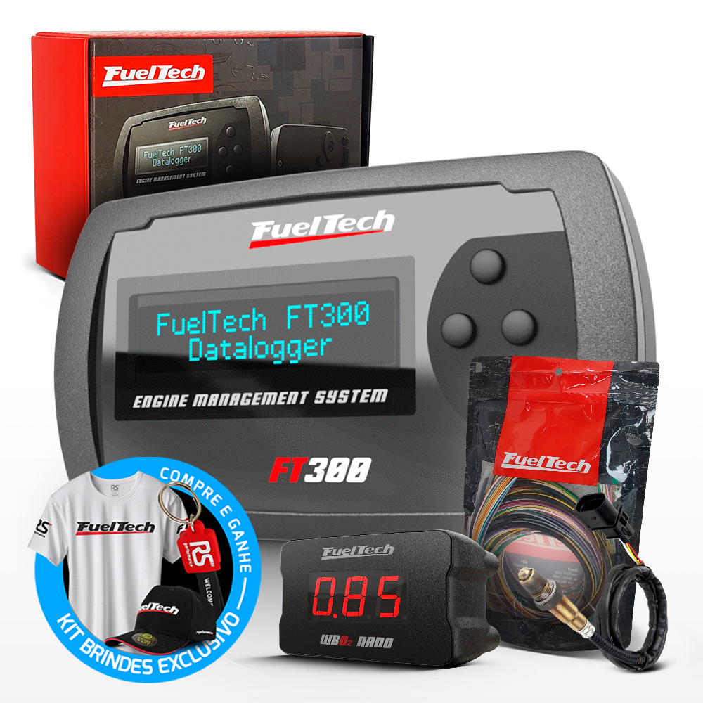 Módulo de Injeção Ft300 Com Chicote Motor Traseiro + WideBand Nano + Sonda Bosch 4.2