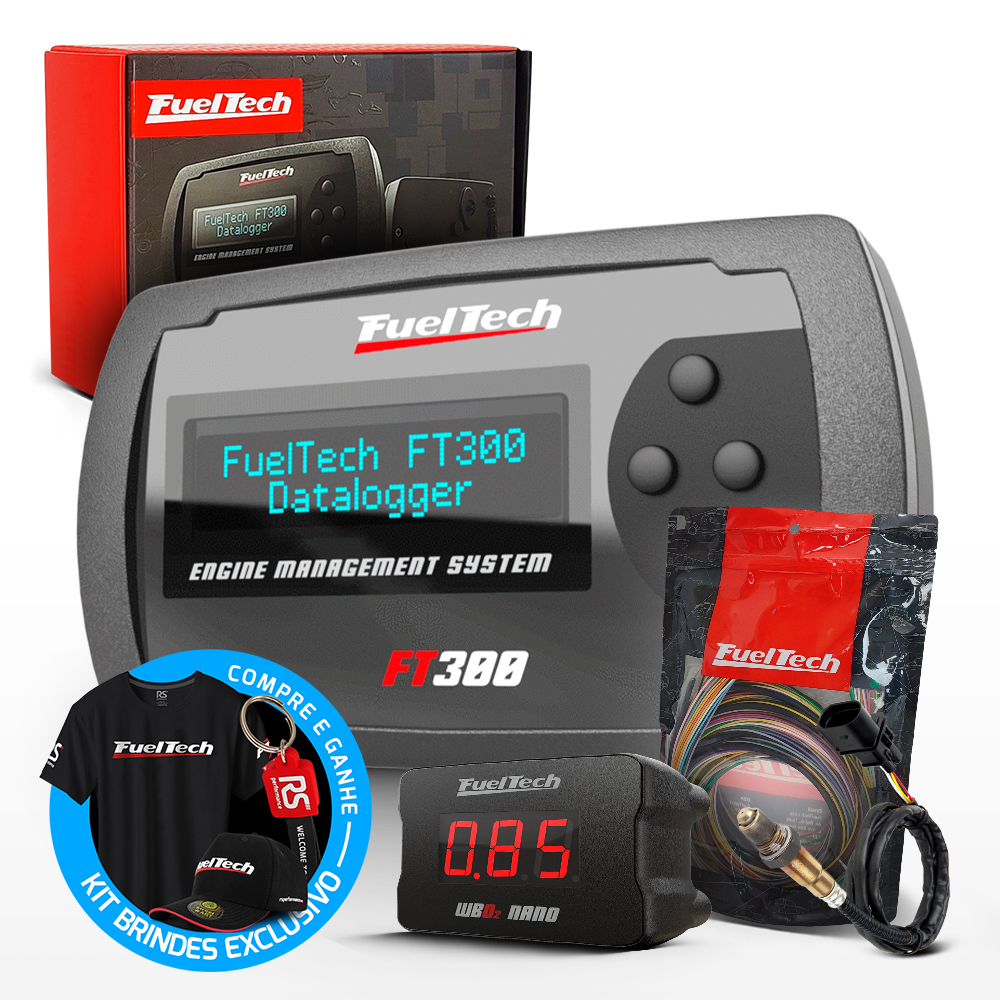Módulo de Injeção Ft300 Com Chicote Motor Traseiro + WideBand Nano + Sonda Bosch 4.2
