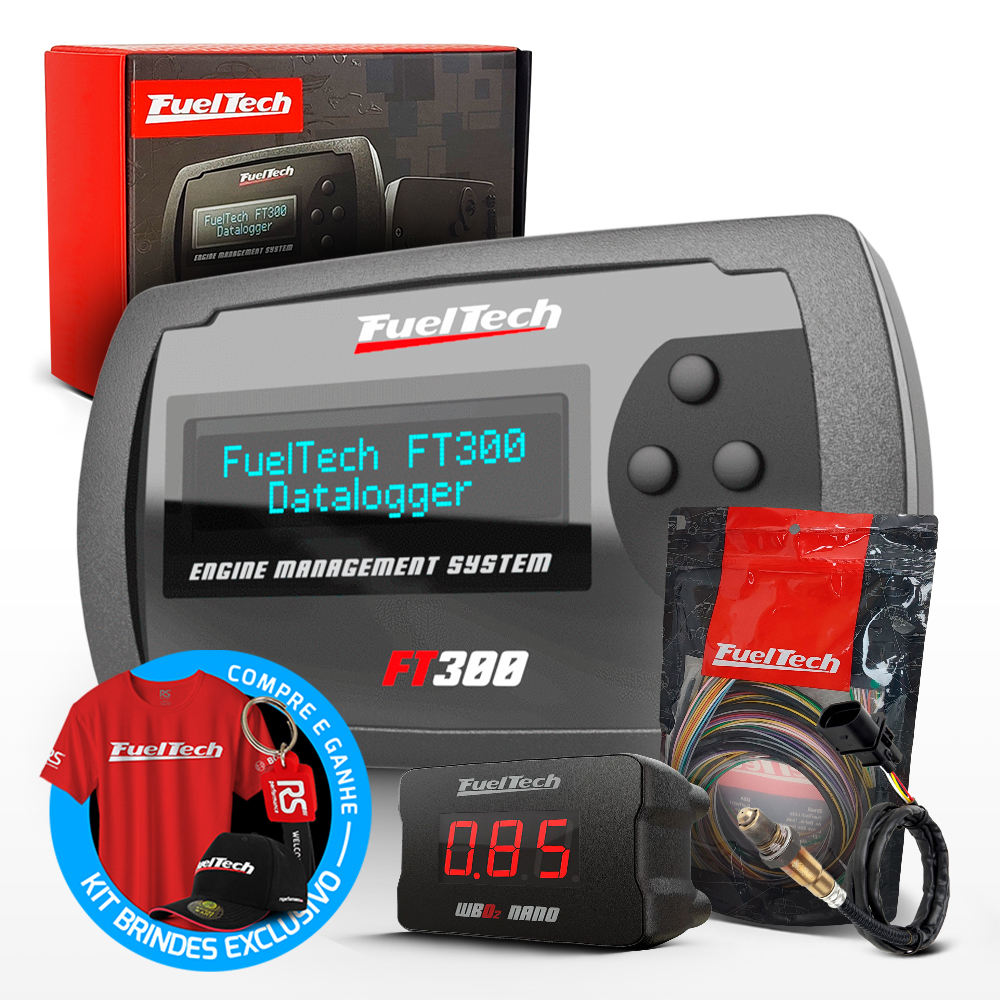 Módulo de Injeção Ft300 Com Chicote Motor Dianteiro + WideBand Nano + Sonda Bosch 4.2