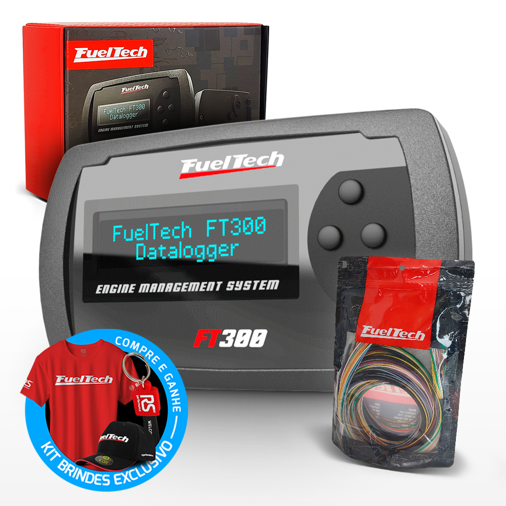 Módulo de Injeção Programável Fueltech Ft300 Com Chicote de Motor Dianteiro de 3 Metros
