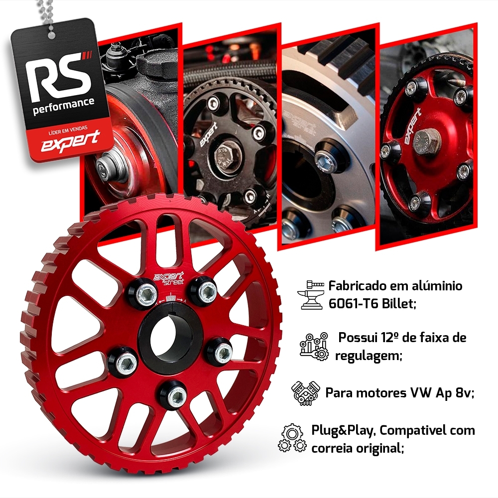 Polia Regulável Comando Vw Ap 8v - Linha Tributo Snow Flakes