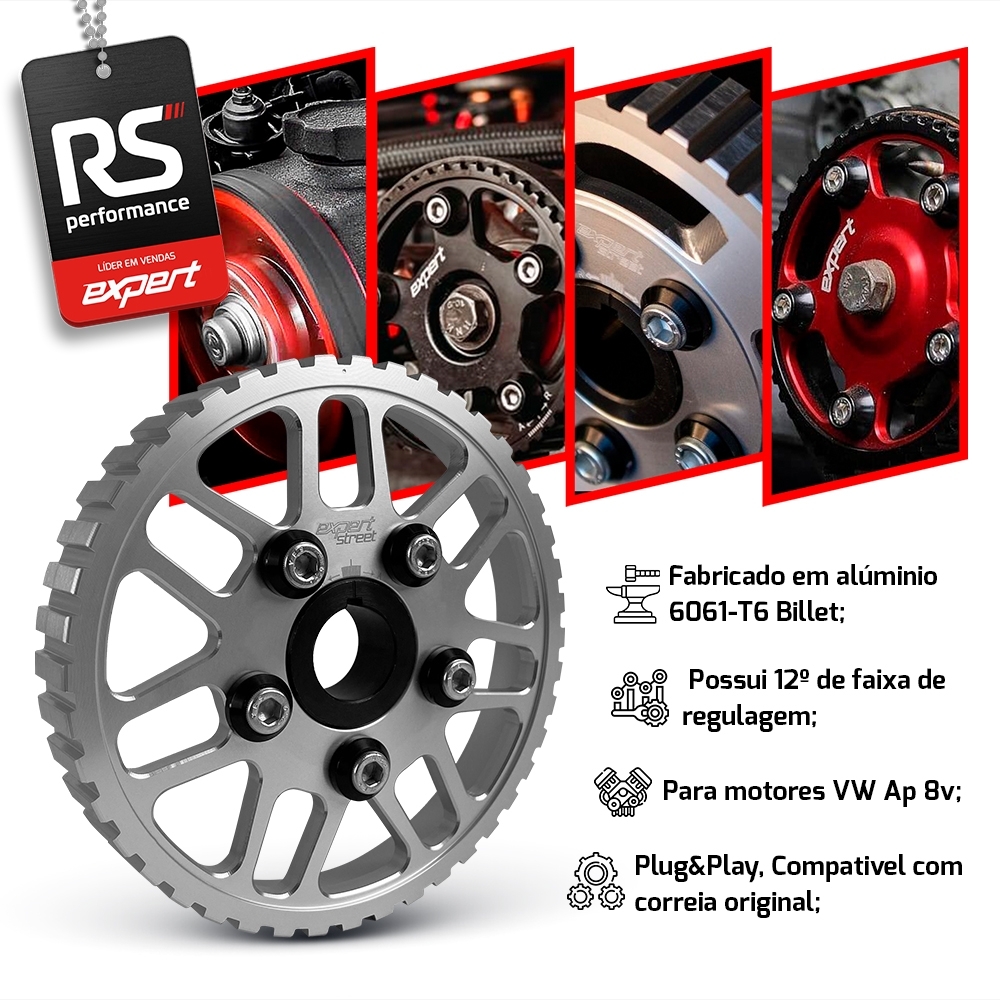 Polia Regulável Comando Vw Ap 8v - Linha Tributo Snow Flakes