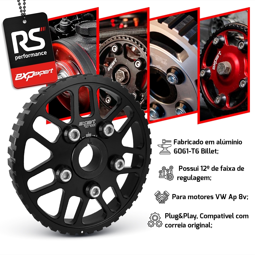 Polia Regulável Comando Vw Ap 8v - Linha Tributo Snow Flakes