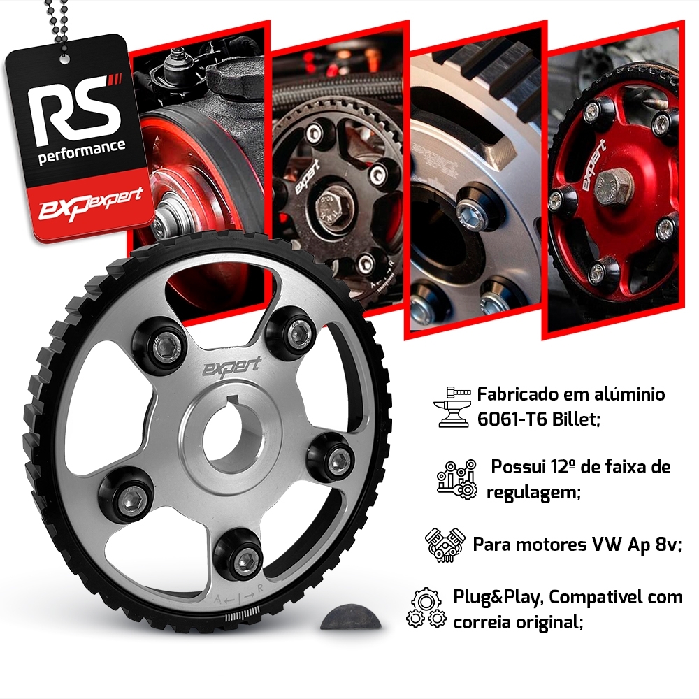 Polia Do Comando Regulável Vw Ap 8v Alumínio - Linha Race