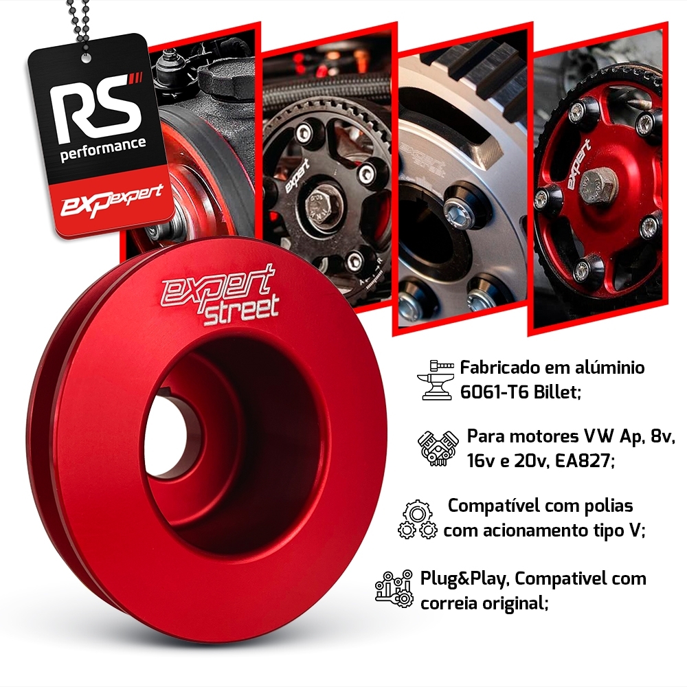 Polia Do Alternador Vw Ap 8v Alumínio Billet - Linha Street