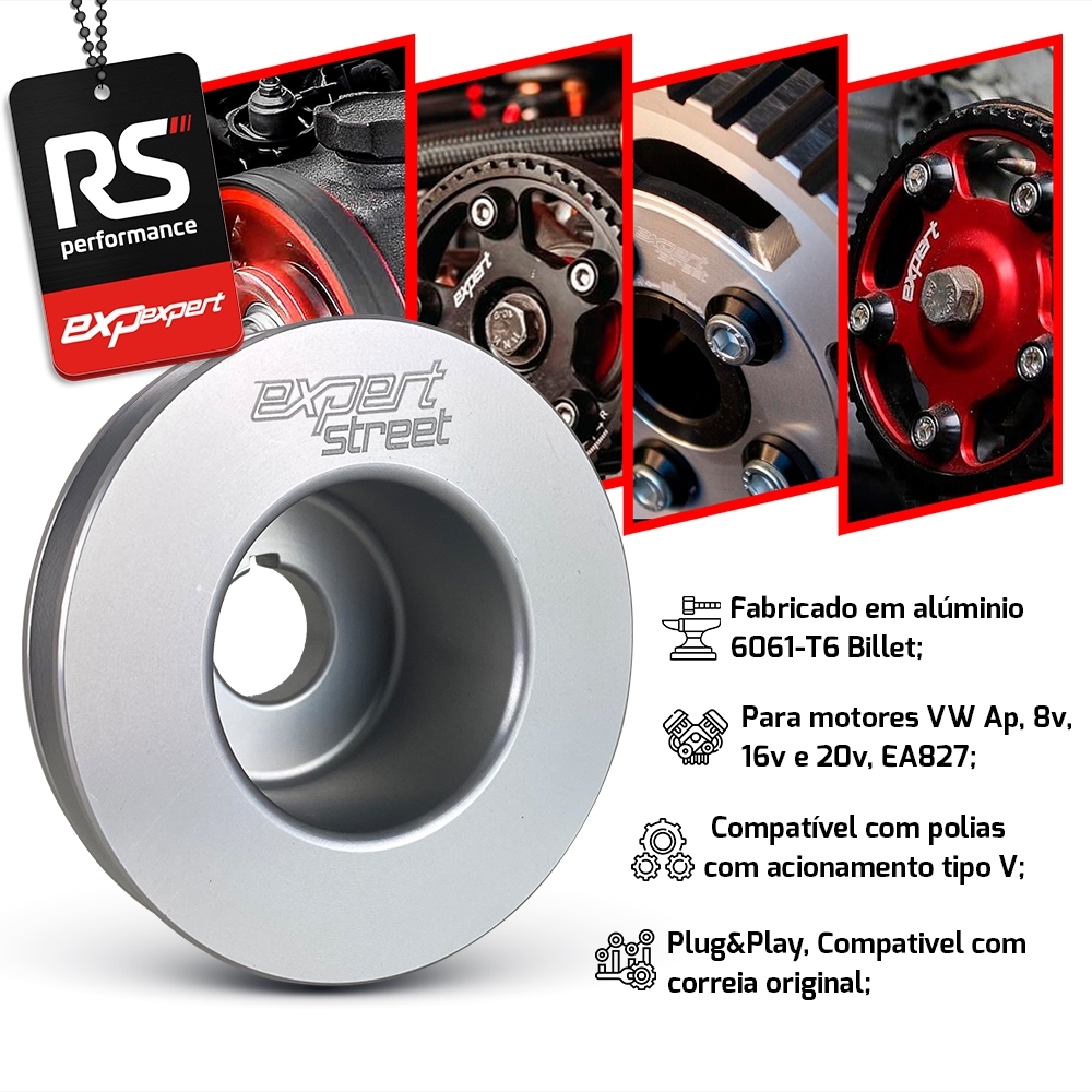 Polia Do Alternador Vw Ap 8v Alumínio Billet - Linha Street
