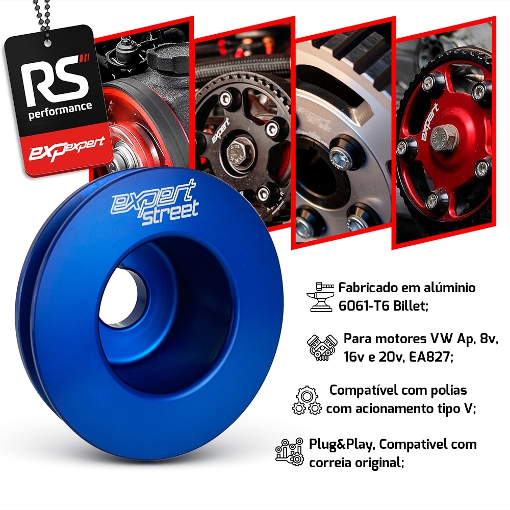 Polia Do Alternador Vw Ap 8v Alumínio Billet - Linha Street