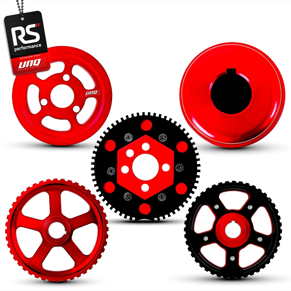 Jogo De 5 Polias Motor Ap 8v Billet Poli V Alternador Longo