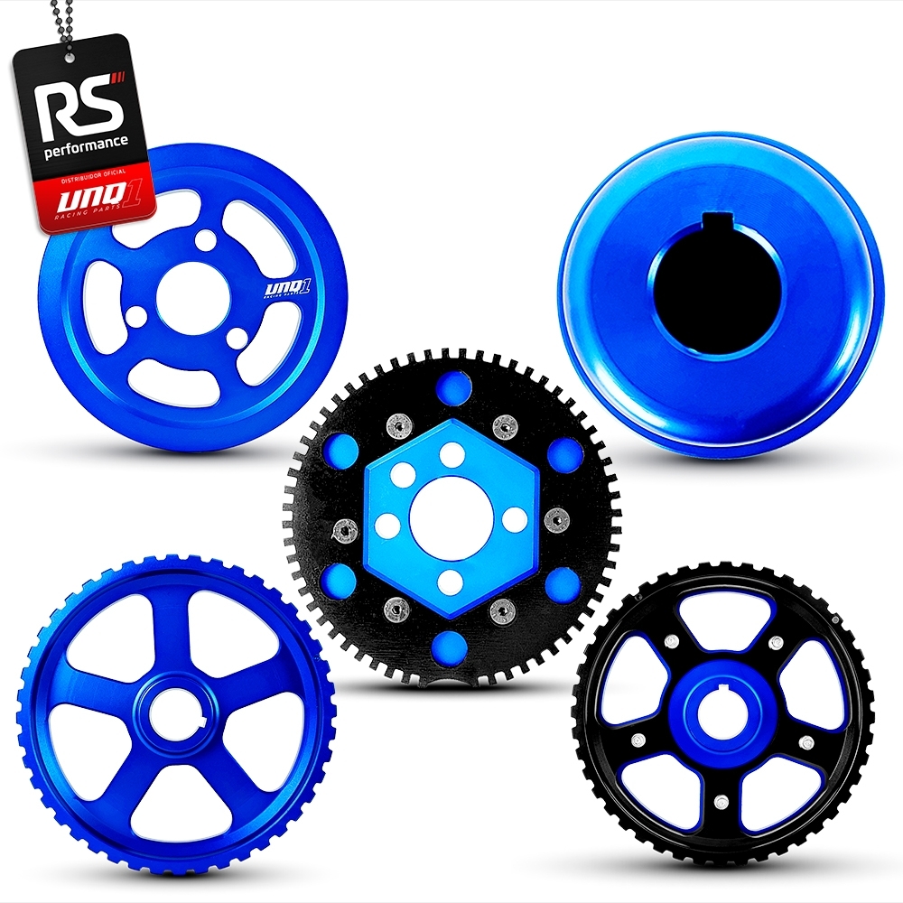 Jogo De 5 Polias Motor Ap 8v Billet Poli V Alternador Longo