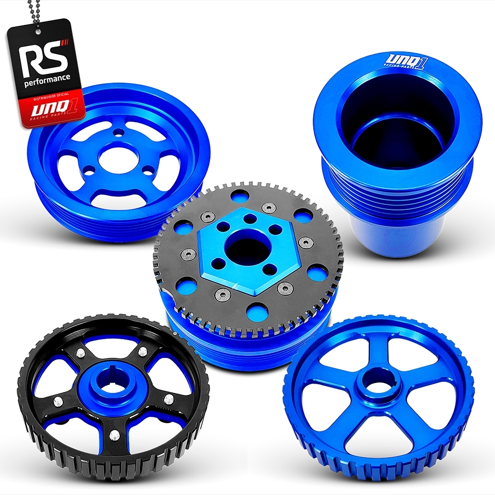 Jogo De 5 Polias Motor Ap 8v Billet Poli V Alternador Longo