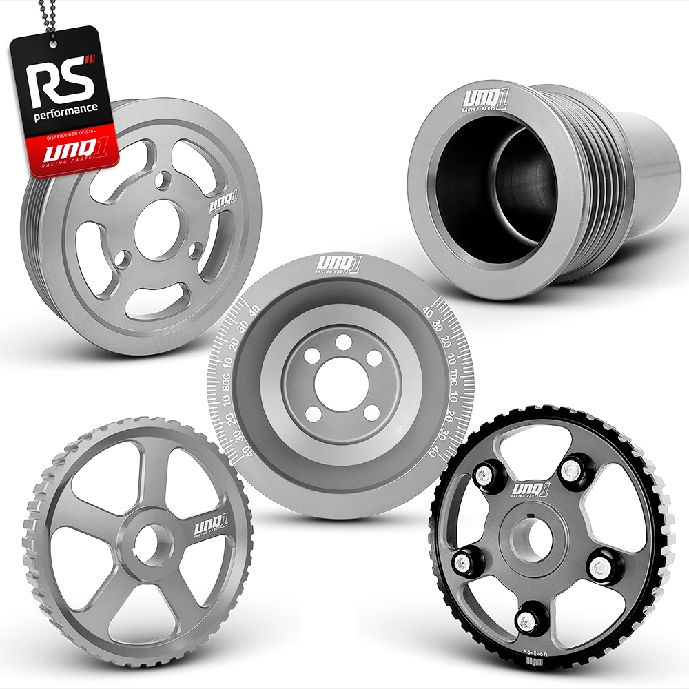Jogo De 5 Polias Motor Ap 8v Billet Poli V Alternador Longo