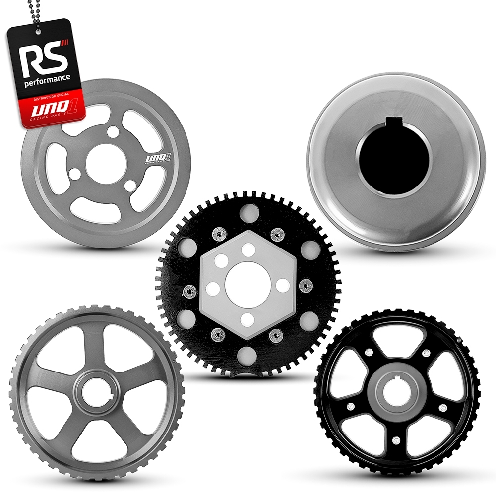 Jogo De 5 Polias Motor Ap 8v Billet Poli V Alternador Longo