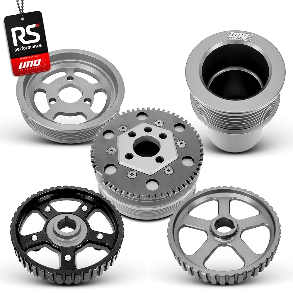 Jogo De 5 Polias Motor Ap 8v Billet Poli V Alternador Longo