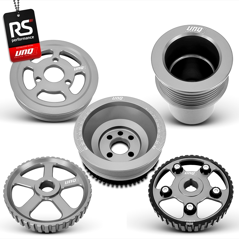 Jogo De 5 Polias Motor Ap 8v Billet Poli V Alternador Longo