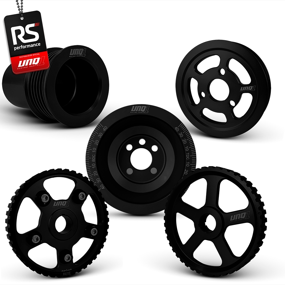 Jogo De 5 Polias Motor Ap 8v Billet Poli V Alternador Longo