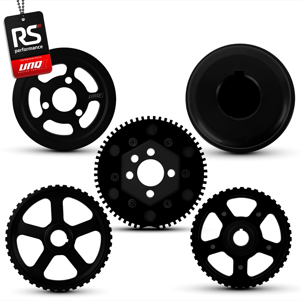 Jogo De 5 Polias Motor Ap 8v Billet Poli V Alternador Longo