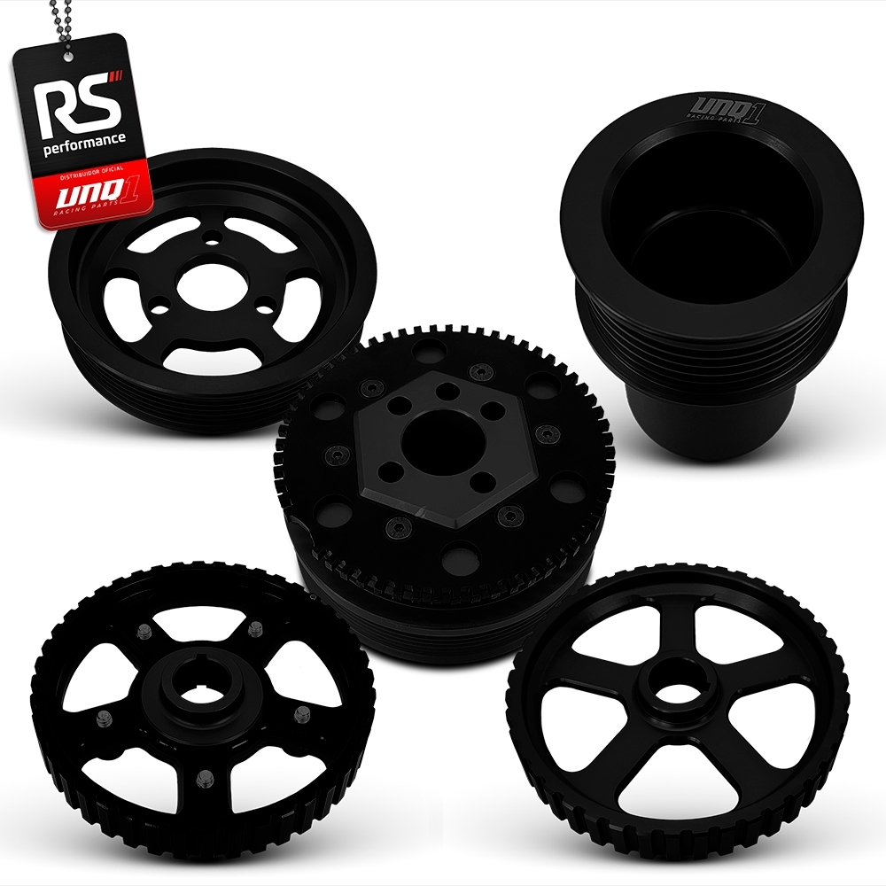 Jogo De 5 Polias Motor Ap 8v Billet Poli V Alternador Longo