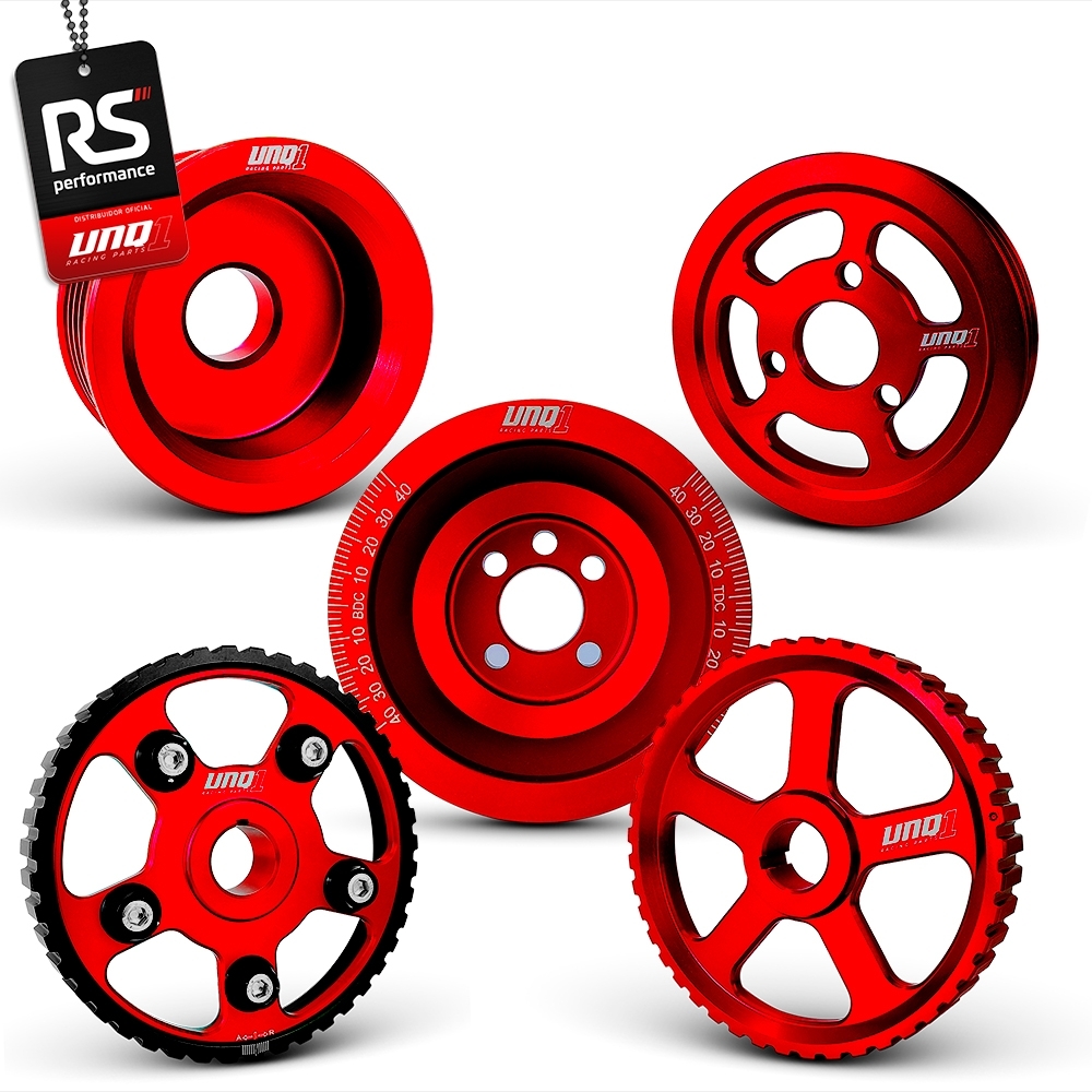Jogo De 5 Polias Motor Ap 8v Billet Poli V Alternador Curto