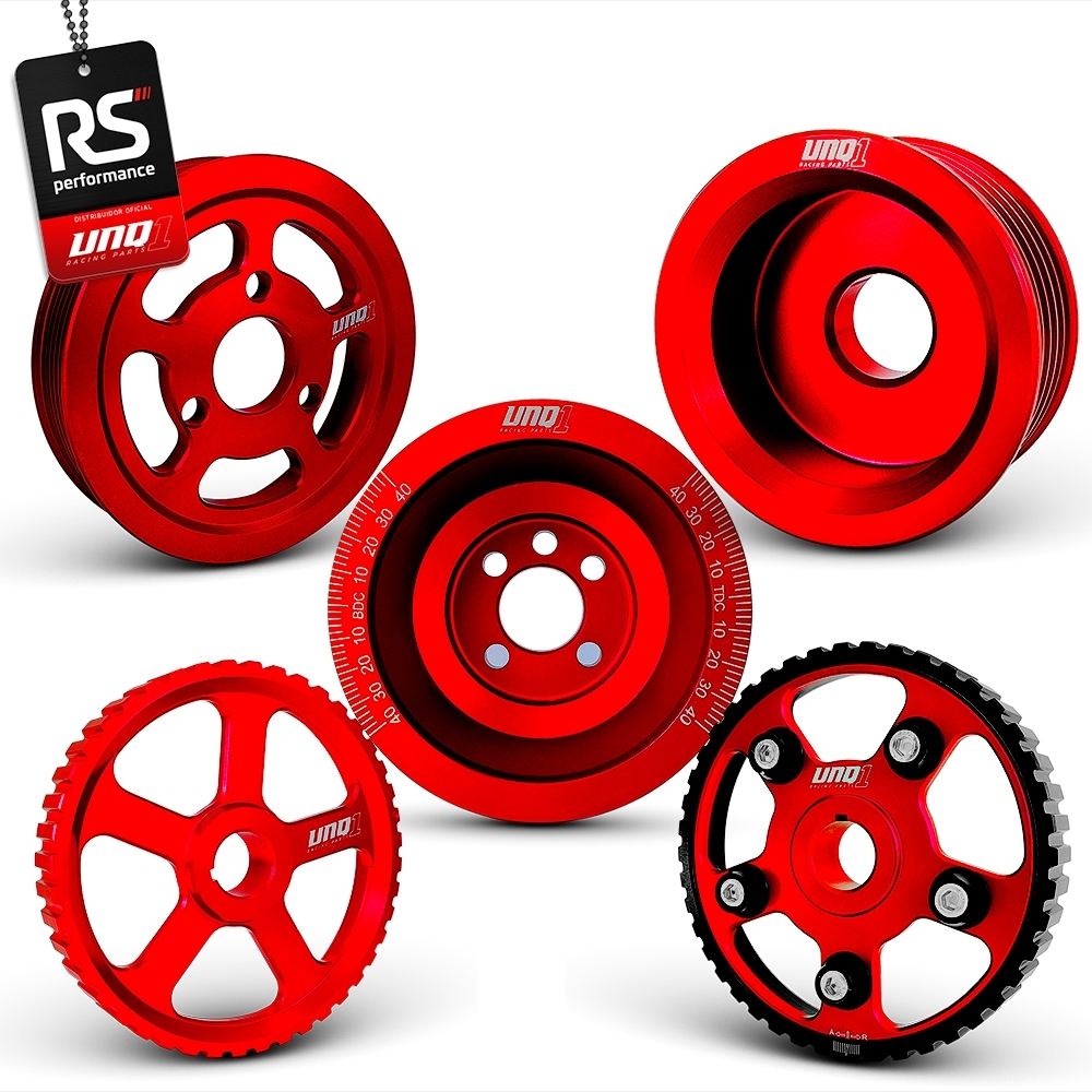 Jogo De 5 Polias Motor Ap 8v Billet Poli V Alternador Curto