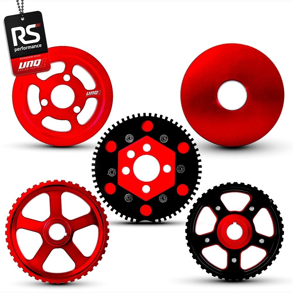 Jogo De 5 Polias Motor Ap 8v Billet Poli V Alternador Curto
