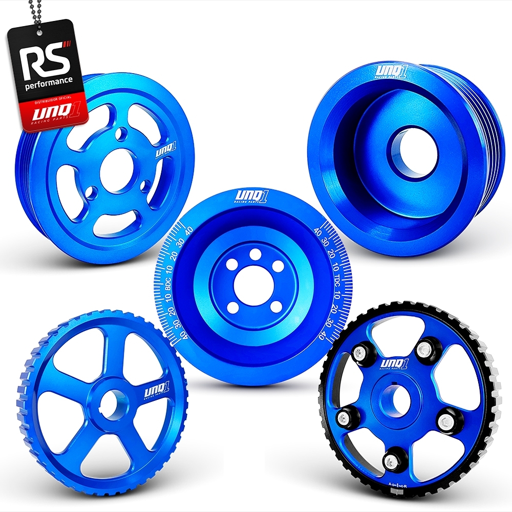 Jogo De 5 Polias Motor Ap 8v Billet Poli V Alternador Curto