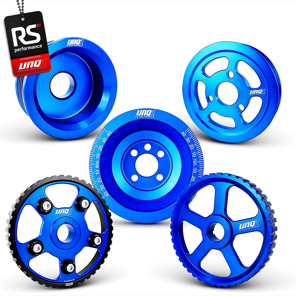 Jogo De 5 Polias Motor Ap 8v Billet Poli V Alternador Curto