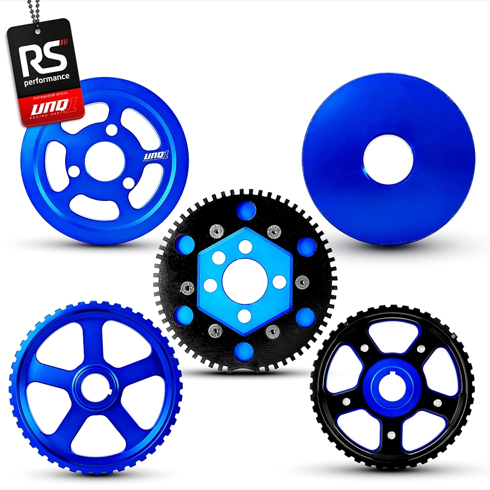Jogo De 5 Polias Motor Ap 8v Billet Poli V Alternador Curto