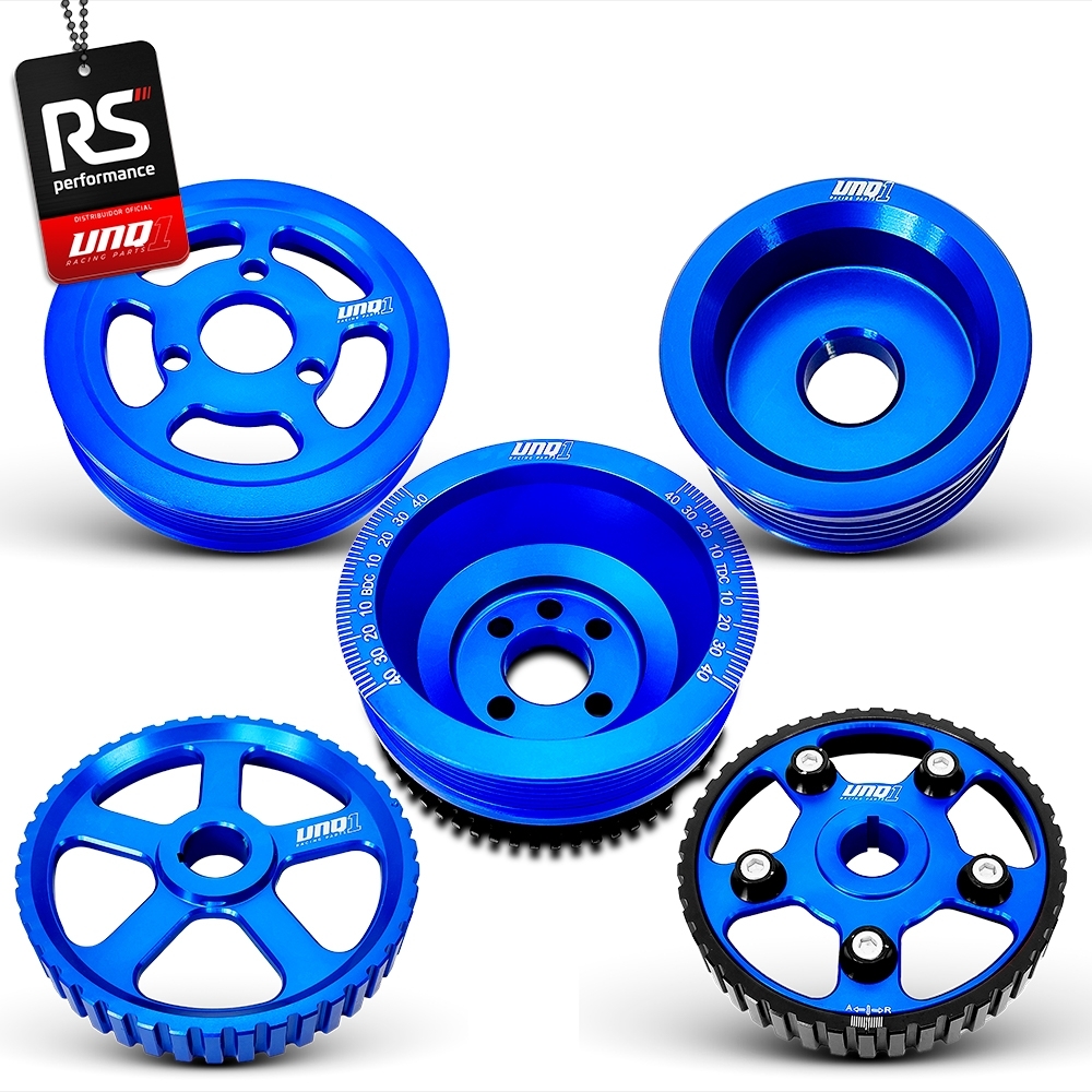 Jogo De 5 Polias Motor Ap 8v Billet Poli V Alternador Curto
