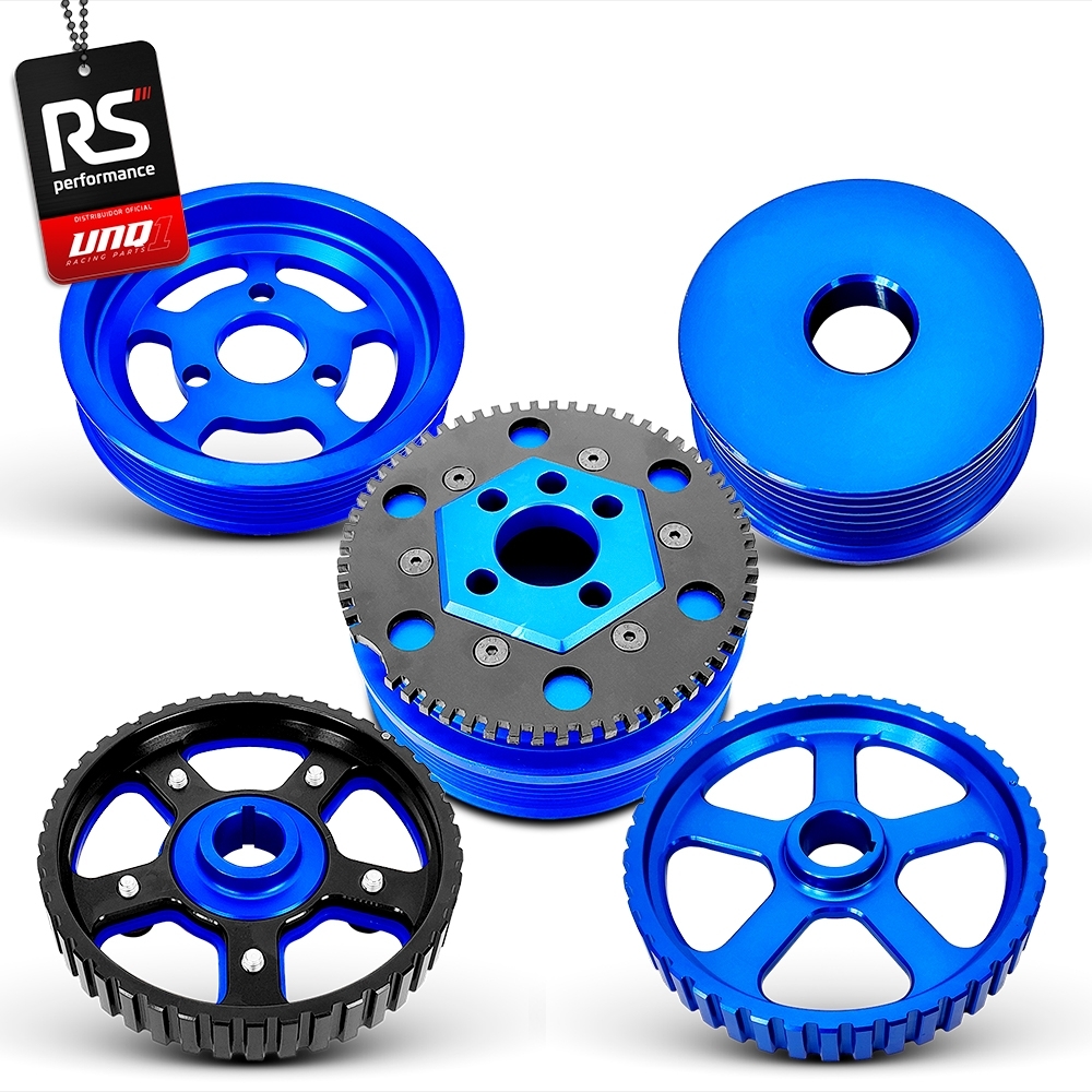 Jogo De 5 Polias Motor Ap 8v Billet Poli V Alternador Curto