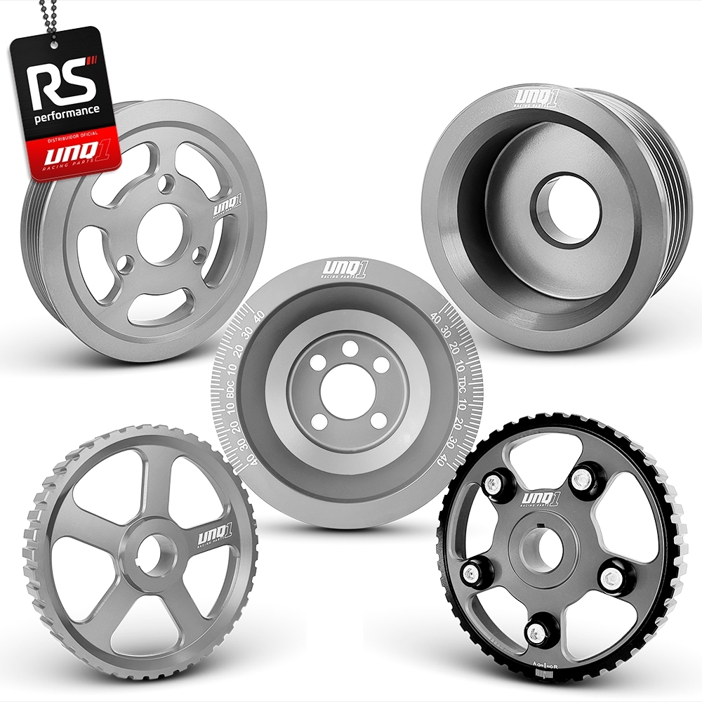 Jogo De 5 Polias Motor Ap 8v Billet Poli V Alternador Curto