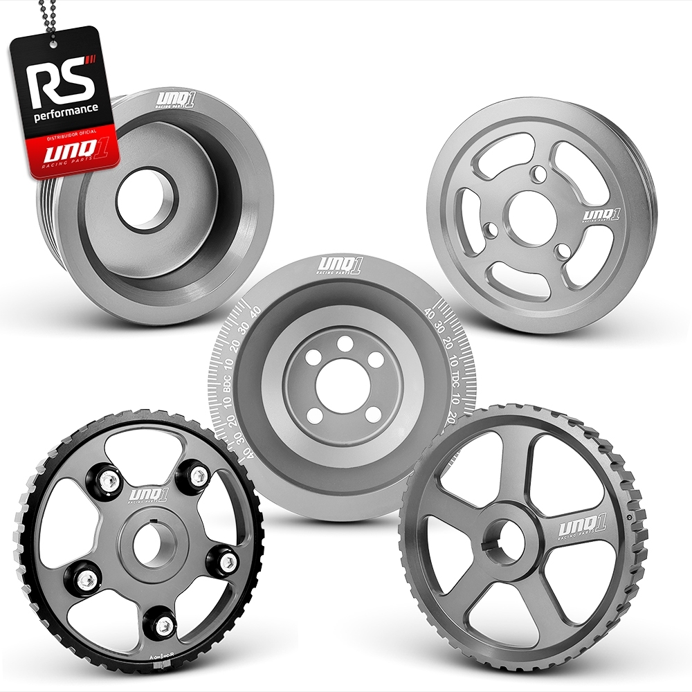 Jogo De 5 Polias Motor Ap 8v Billet Poli V Alternador Curto