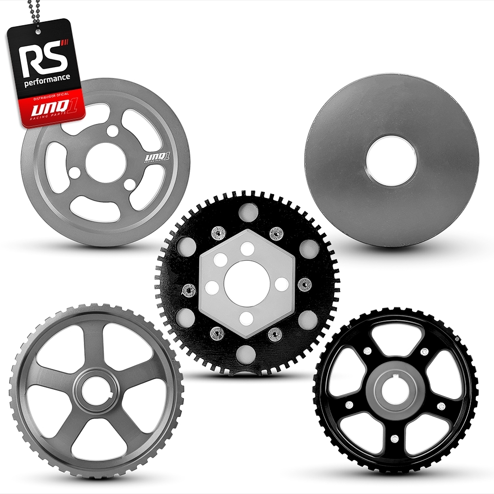 Jogo De 5 Polias Motor Ap 8v Billet Poli V Alternador Curto