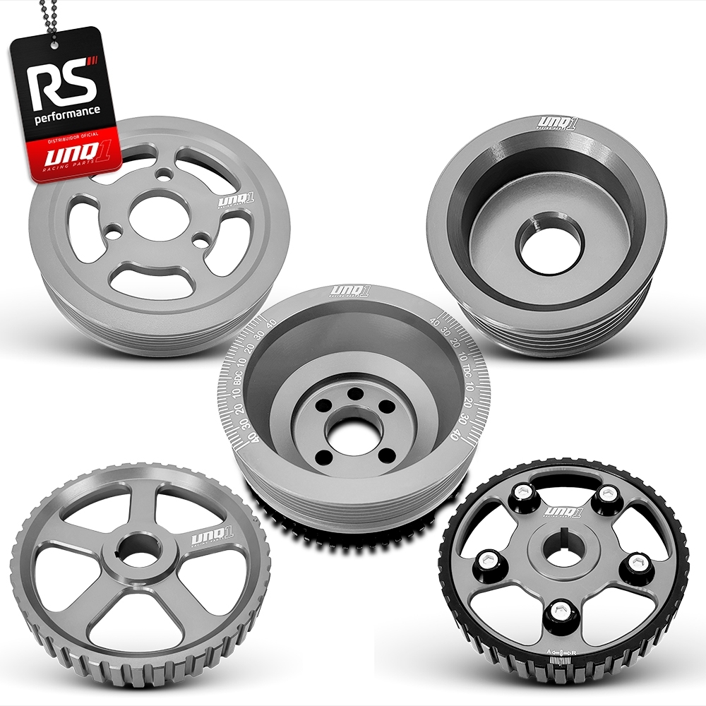 Jogo De 5 Polias Motor Ap 8v Billet Poli V Alternador Curto