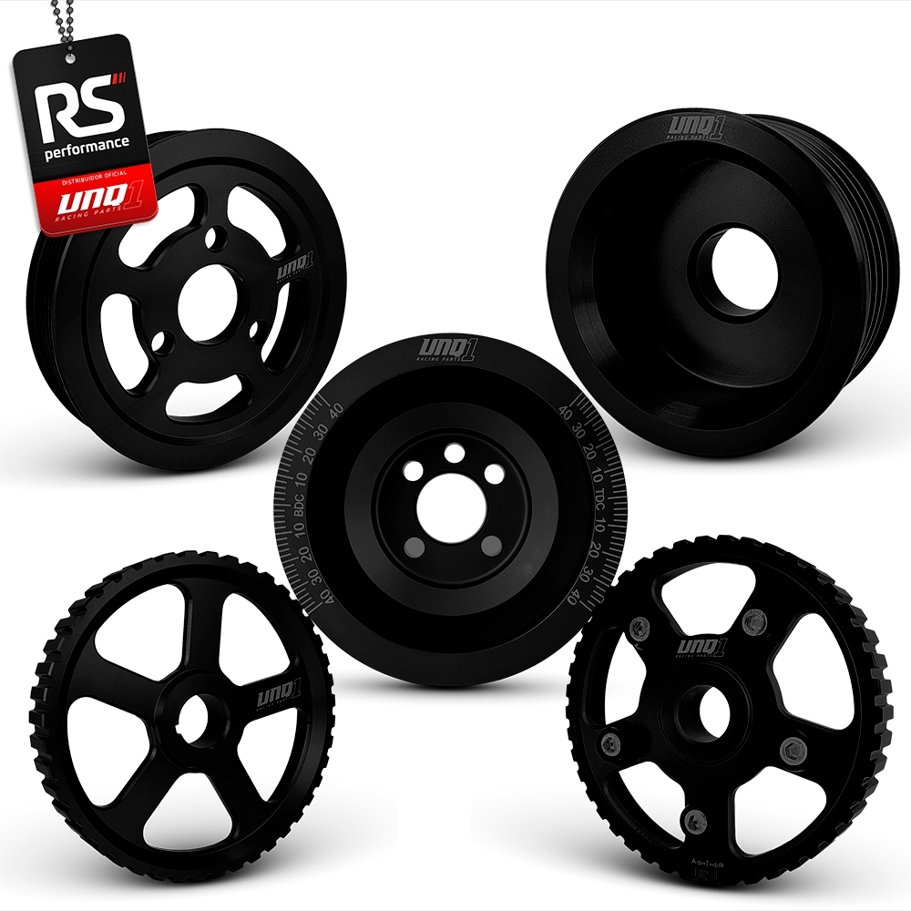 Jogo De 5 Polias Motor Ap 8v Billet Poli V Alternador Curto