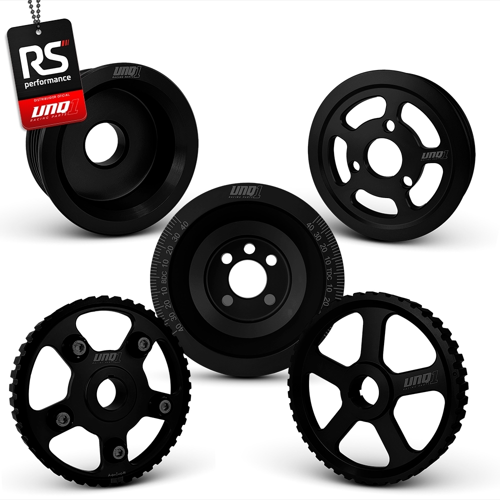 Jogo De 5 Polias Motor Ap 8v Billet Poli V Alternador Curto