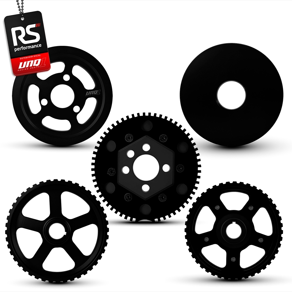 Jogo De 5 Polias Motor Ap 8v Billet Poli V Alternador Curto